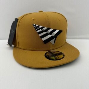 Paper Planes x New Era 59FIFTY Fitted Hat Panama Tan Size 7‎ 1/8 NWT